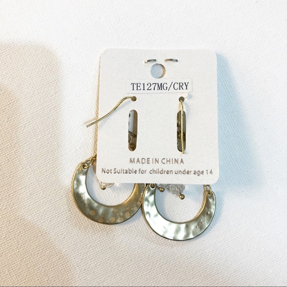 💕Clear Beaded Chandelier dangle drop Earrings - Picture 2 of 2